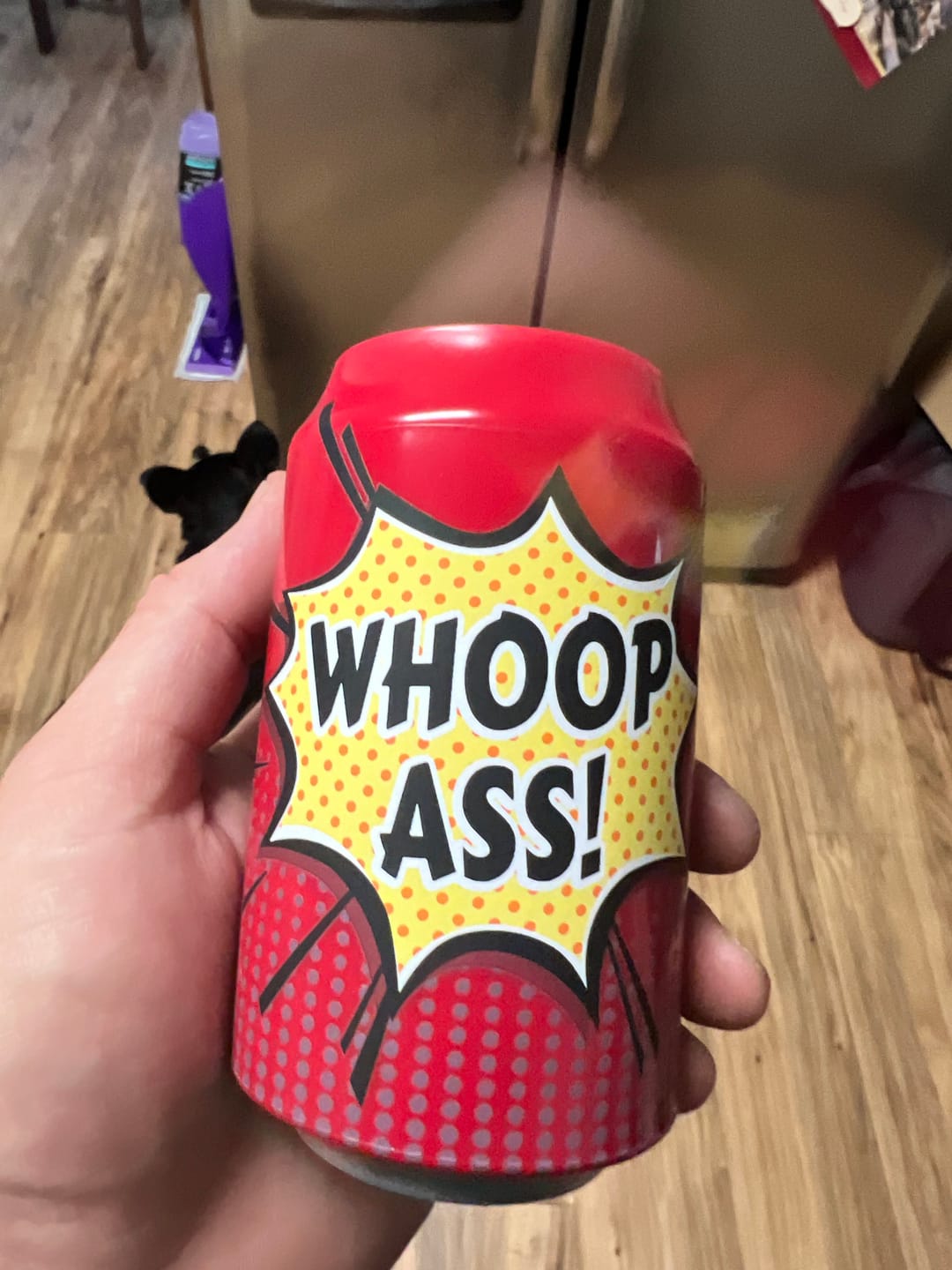 Customer photo review of Whoop Ass Beersy Silicone Sleeve Hide-a-Beer Can Cooler