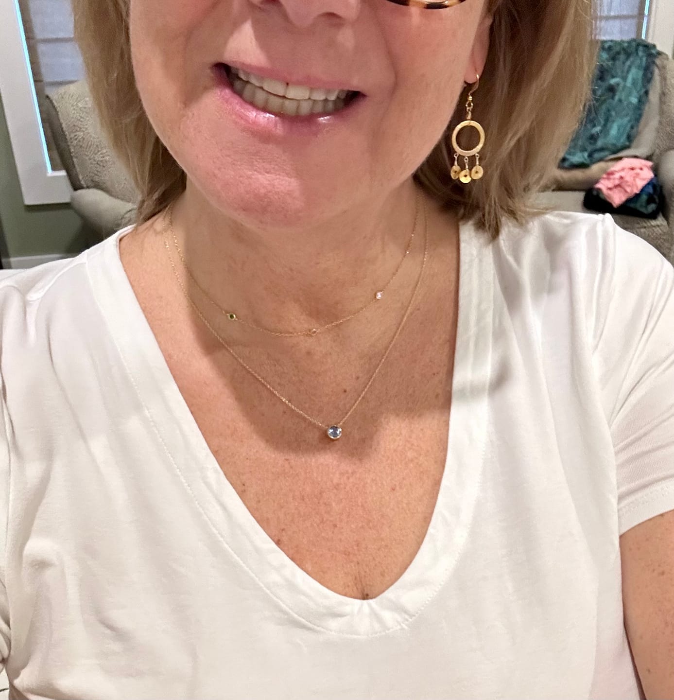 Customer photo review of Mini Boho Earrings
