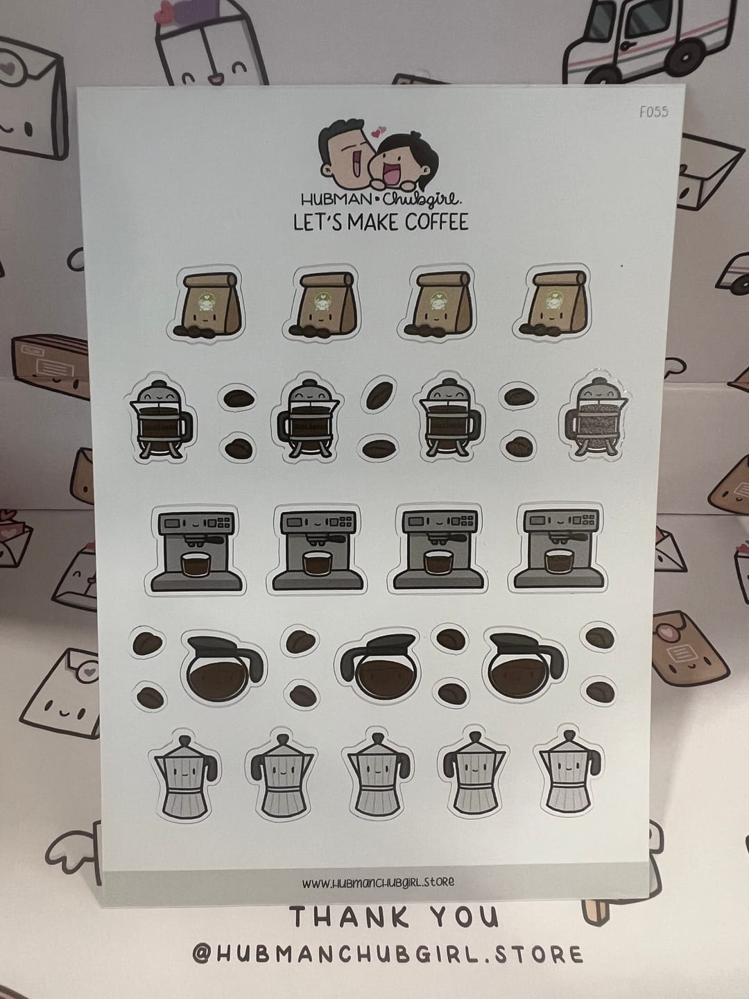 Customer photo review of Let's Make Coffee Planner Stickers