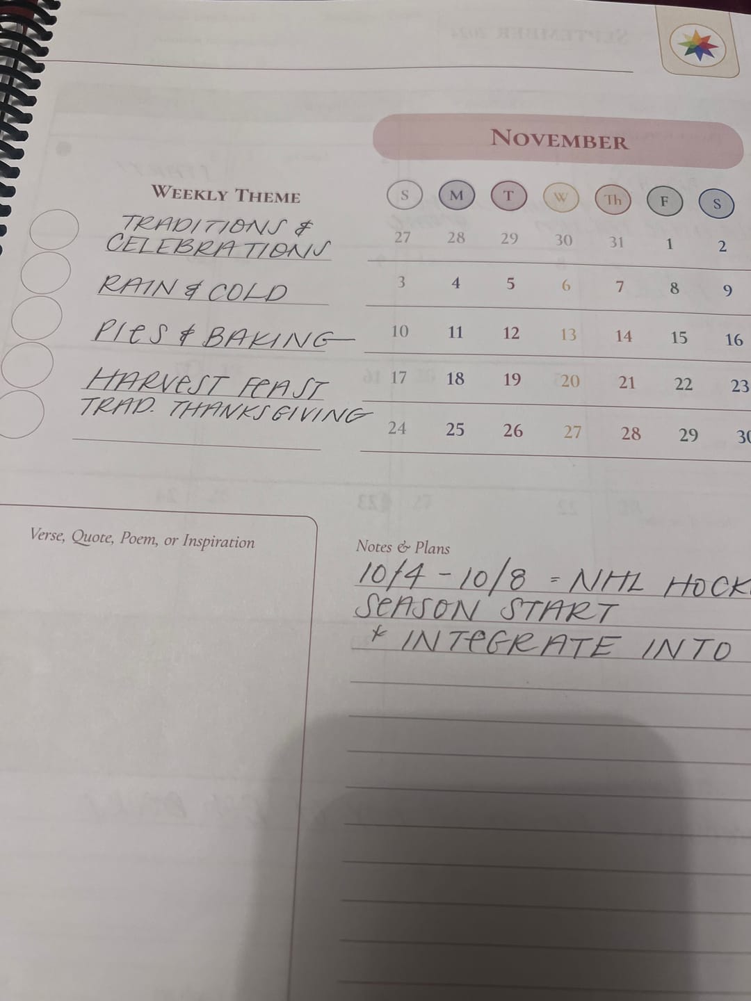 Customer photo review of Academic Year Planner
