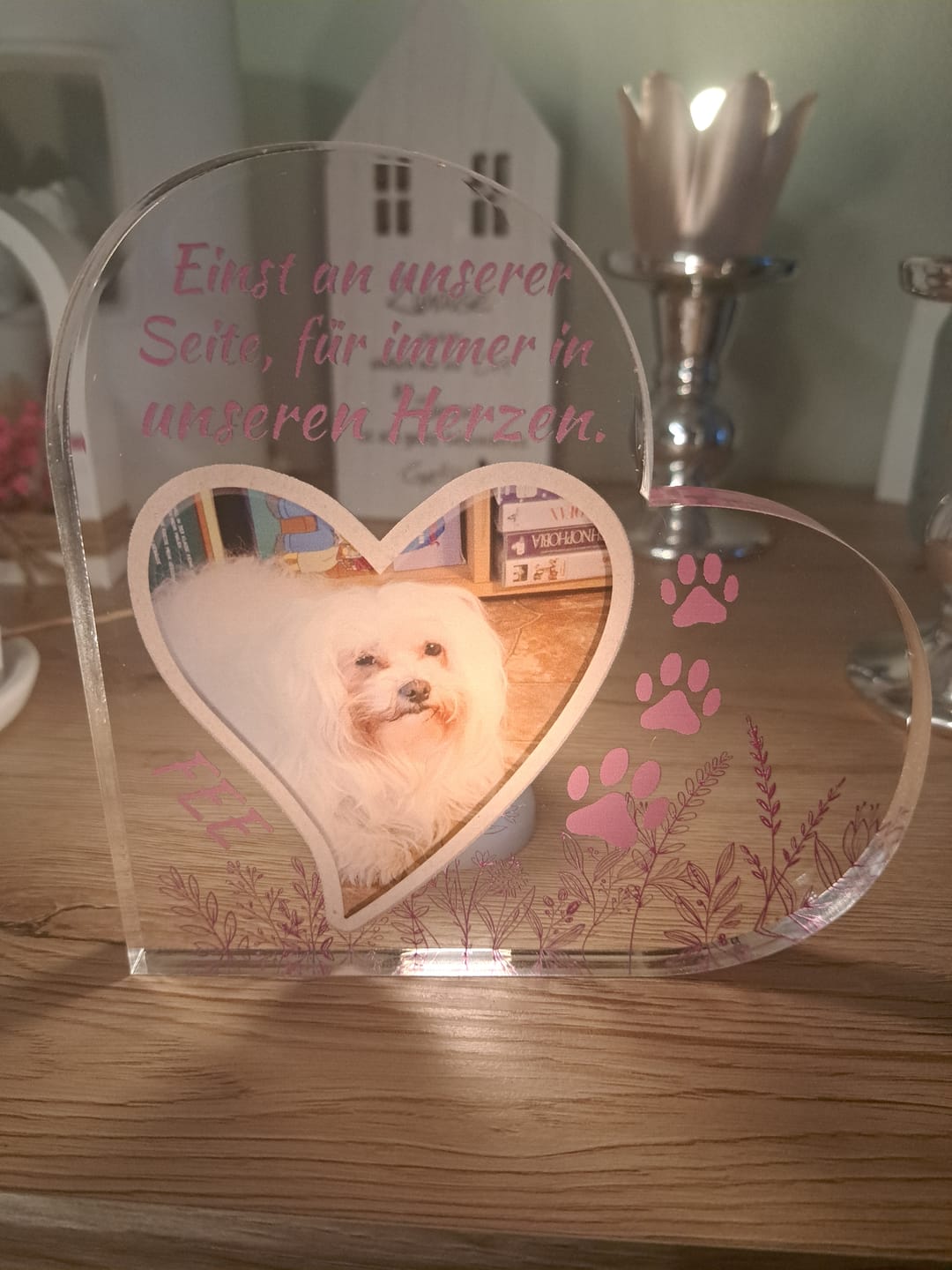 Customer photo review of Einst an meiner Seite - Individuelles Glasherz