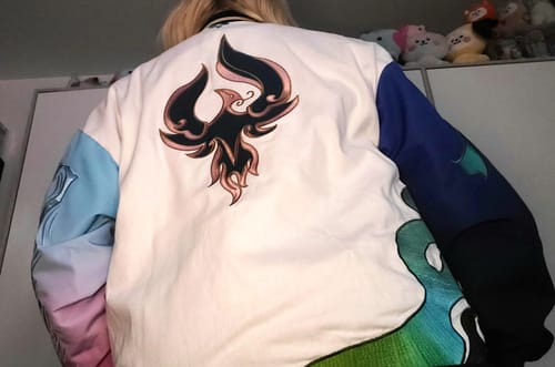 Customer photo review of Genshin Varsity Jacket Preorder