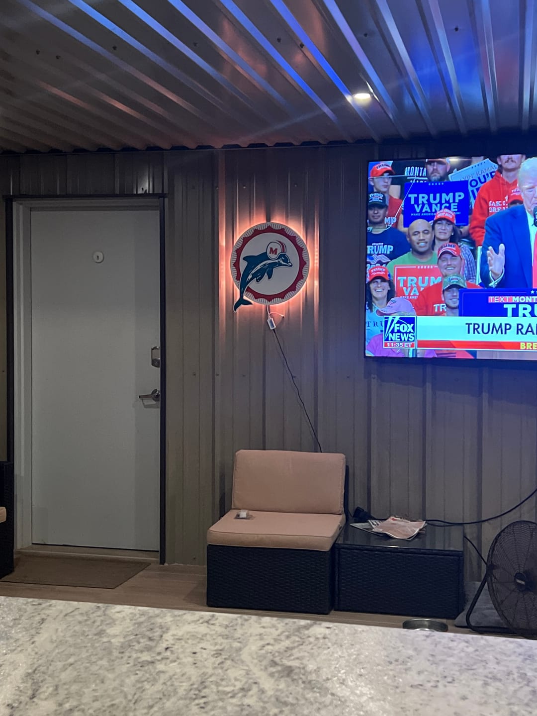 Customer photo review of Miami Dolphins Throwback "1966" 3D Vintage Metal Wall Art