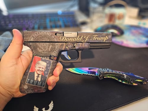 Customer photo review of Limited Edition TRUMP GUN Decal Grip