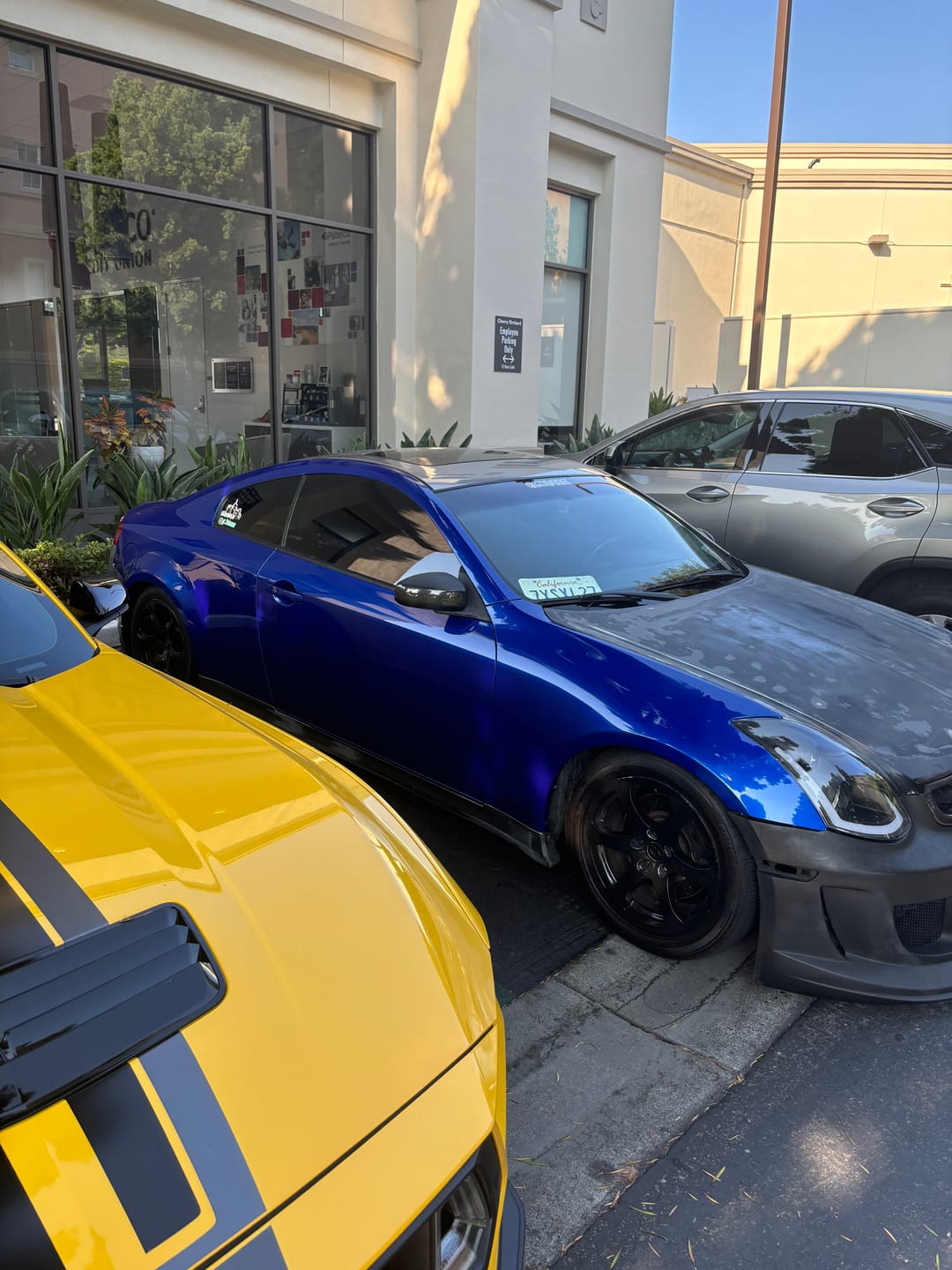 Customer photo review of Glossy Metallic Pearl Blue Vinyl Wrap