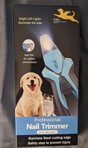 Customer photo review of FIDA Dog Nail Clippers with LED Light