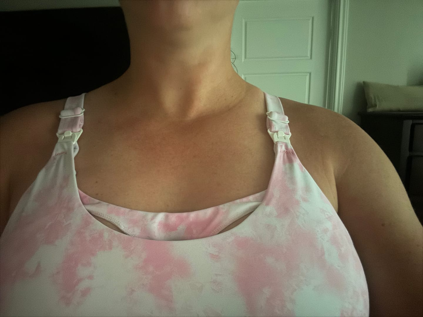 Customer photo review of Ultra Comfort Active Nursing Bra (Pink Clouds)