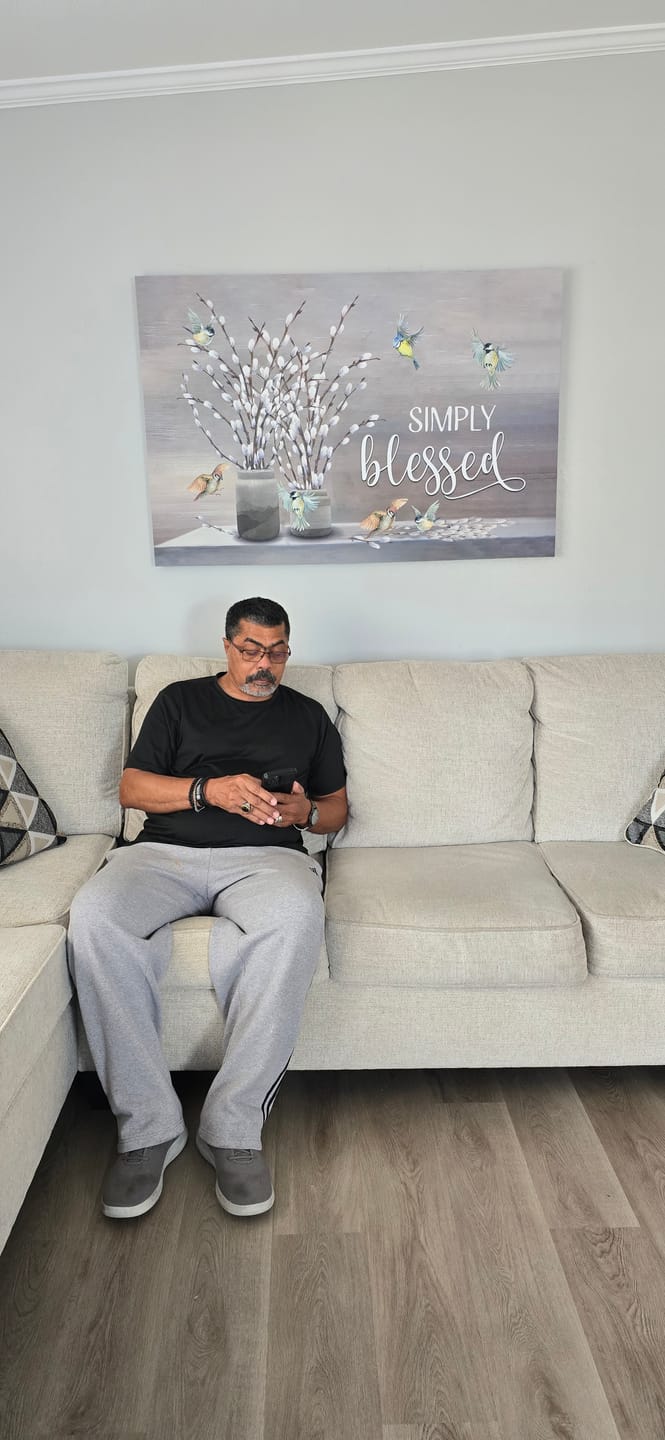 Customer photo review of Christian Canvas Wall Art, Simply Blessed Wall Decor