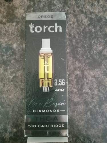 Customer photo review of Torch OREOZ THC-A Live Resin Diamonds 510 Cartridge 3.5G INDICA