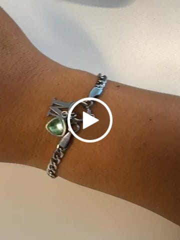 Customer video review of Letter & birthstone bracelet silver