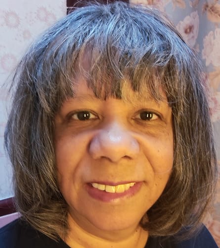 Customer photo review of Luvwin Salt And Pepper Full Machine Made Bang Wig With Small Lace