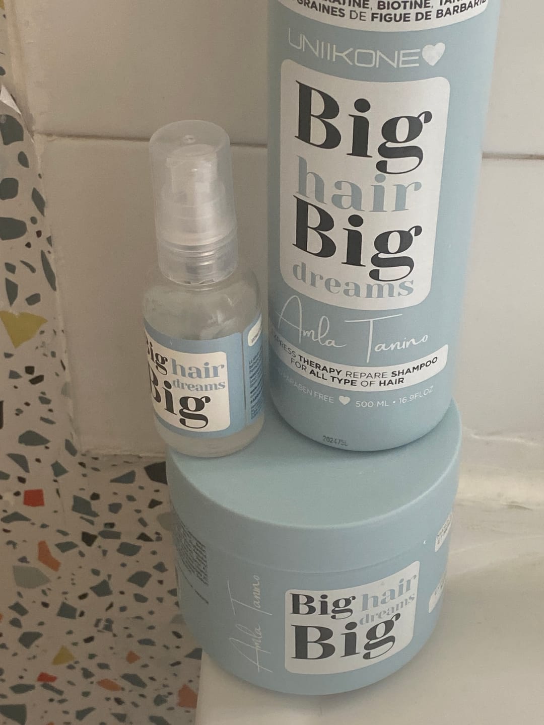 Customer photo review of Gamme Amla Tanino - Kit complet - Shampooing, masque et sérum