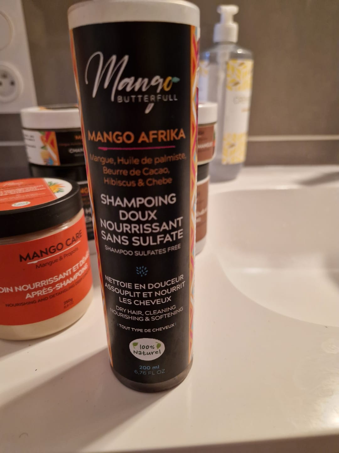 Customer photo review of Shampoing doux sans sulfates  MANGO AFRIKA