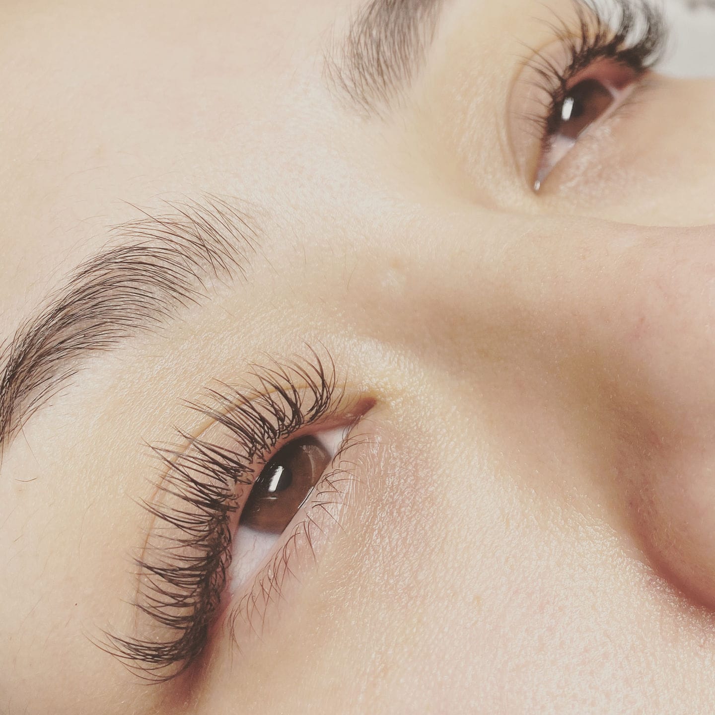 Customer photo review of 0.15 Flat Split Tip Cashmere Eyelash Extensions (16 lines)