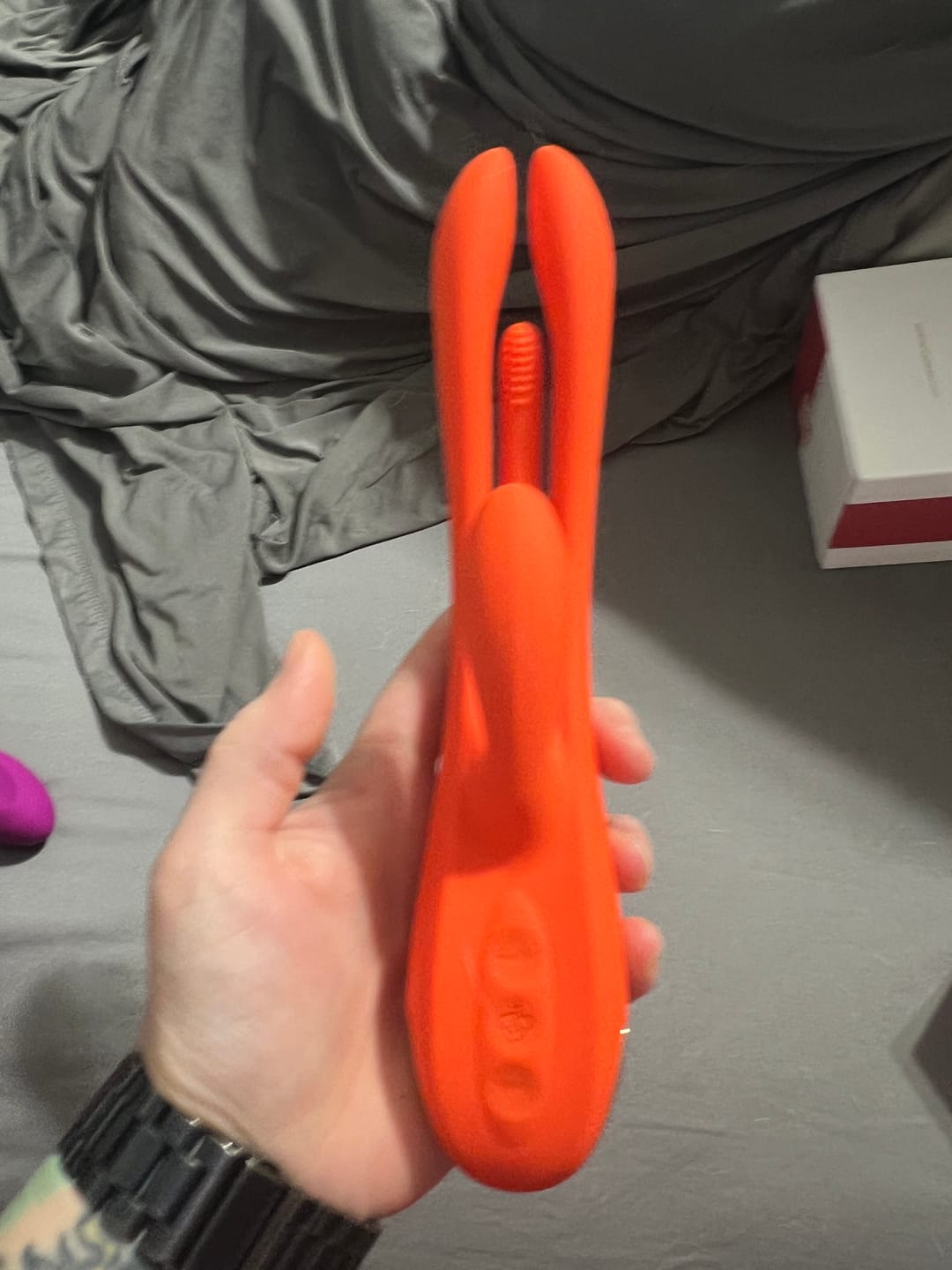 Customer photo review of TERRI App-Controlled Kinky Finger Tapping Rabbit Vibrator