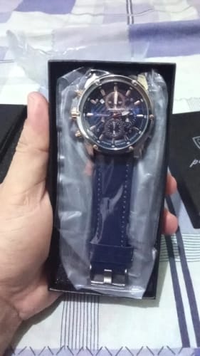 Customer photo review of Elegance® 860 Luxury Sports Man Wristwatch Military Quartz Men Watch Waterproof Luminous Chronograph Date Leather Men's Watches