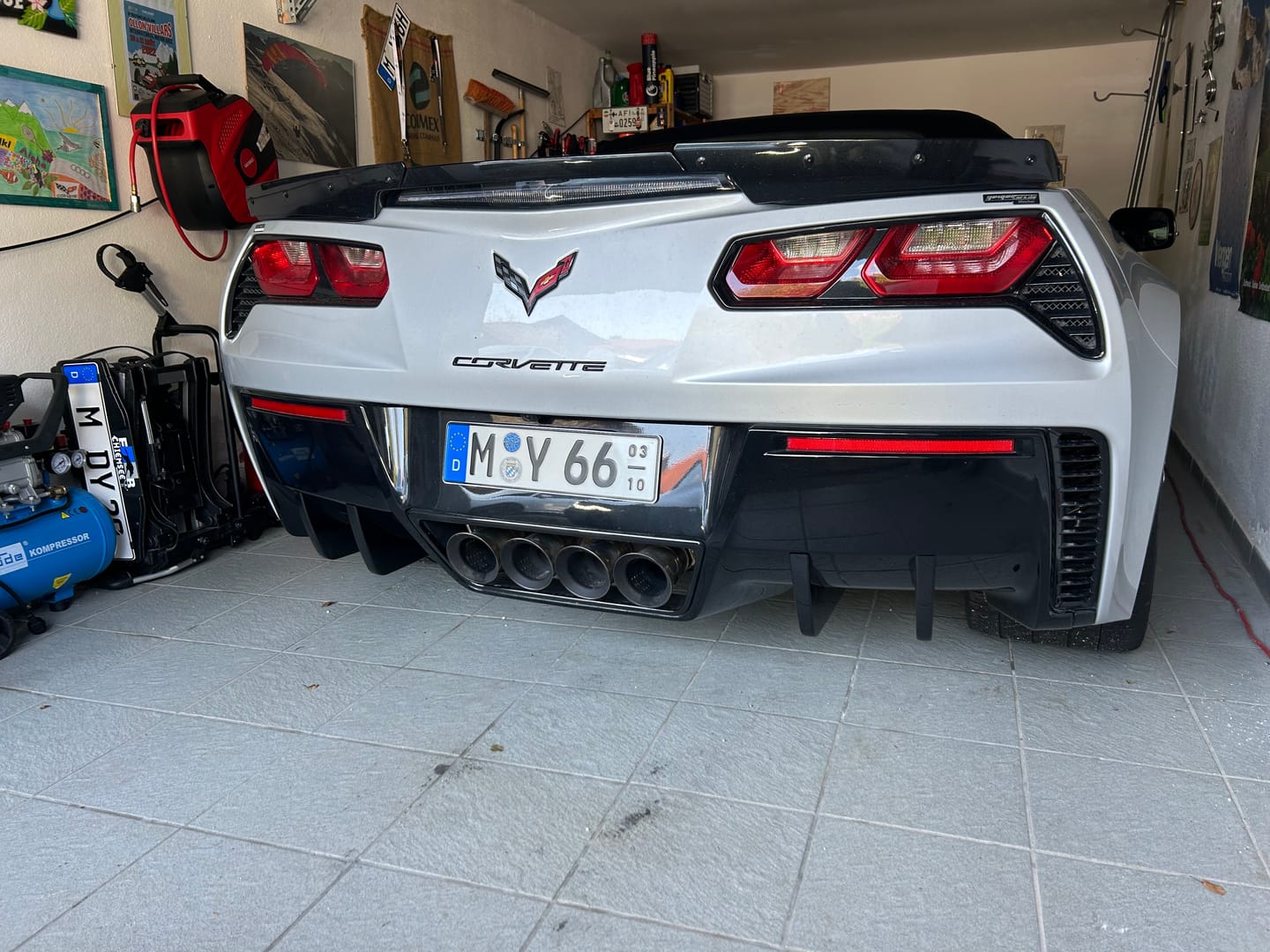 Customer photo review of Corvette C7 Rear Bumper Diffuser Fins