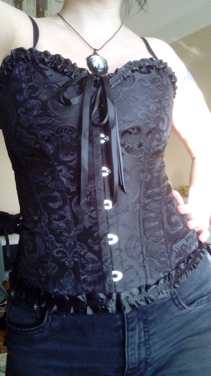 Customer photo review of Overbust Steampunk corset