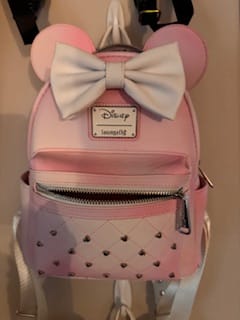 Customer photo review of Loungefly Disney The Minnie Mouse Classic Series Mini Backpack: Sakura - 707 Street Exclusive