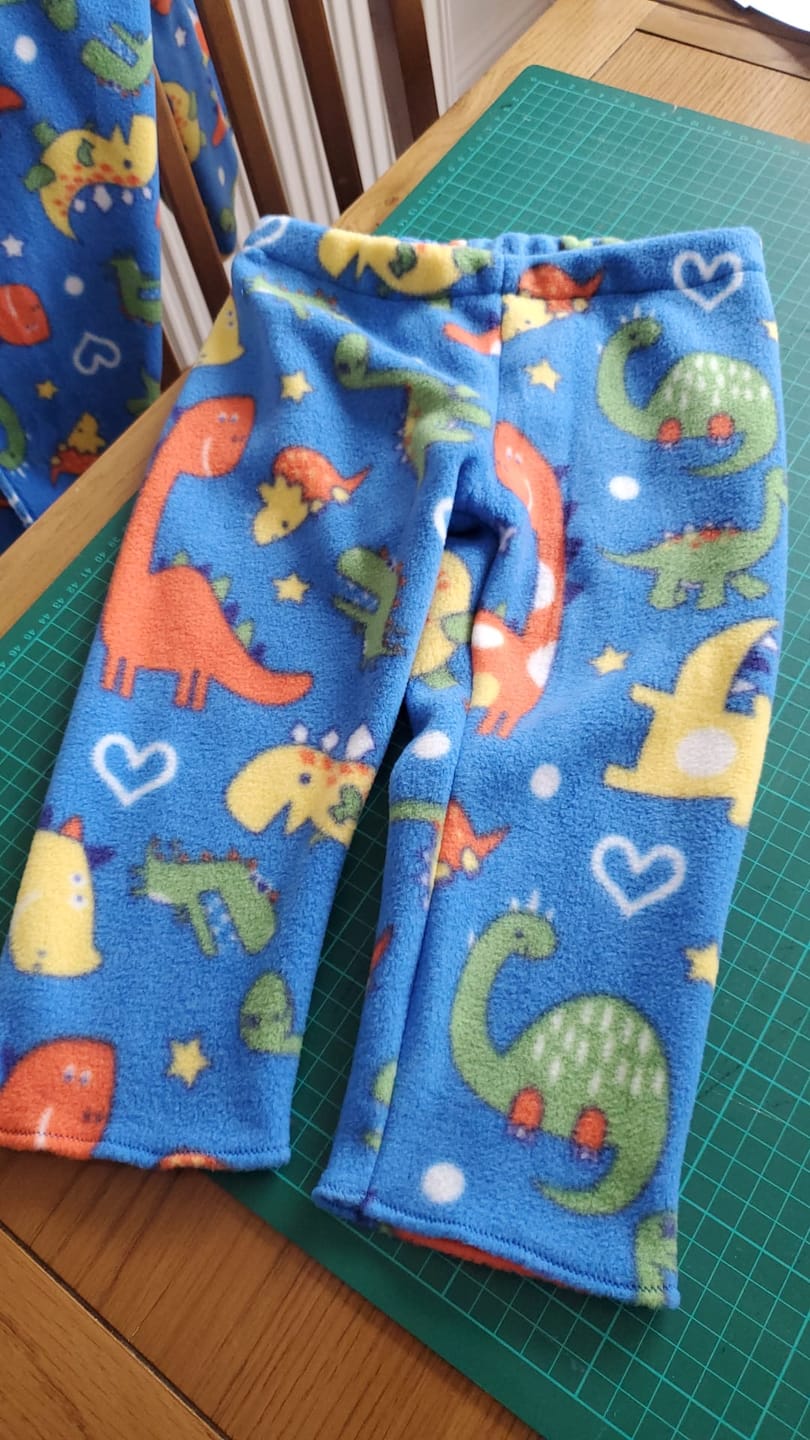Customer photo review of Dinosaurs and Hearts Anti Pill Polar Fleece Fabric
