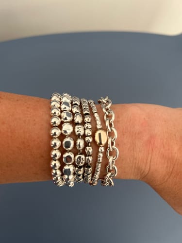 Customer photo review of Bracciale sassolino rosè gold