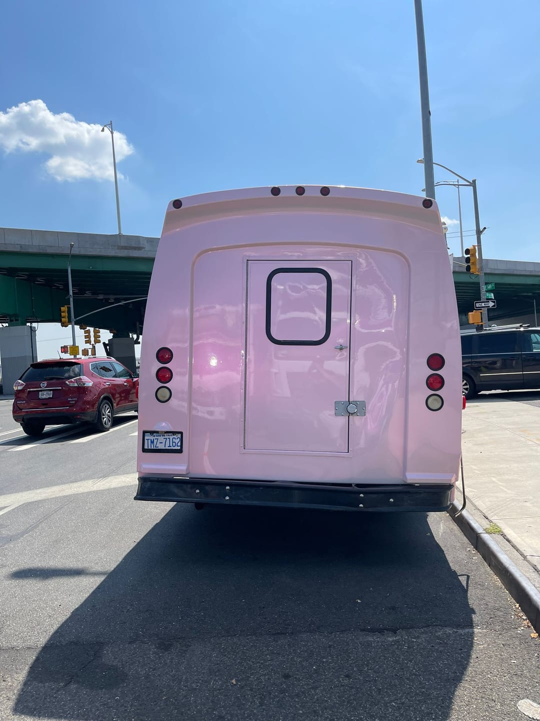 Customer photo review of Candy Metallic Pink White Vinyl Wrap