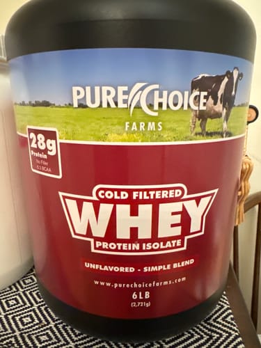 Customer photo review of Whey Protein Isolate Unflavored