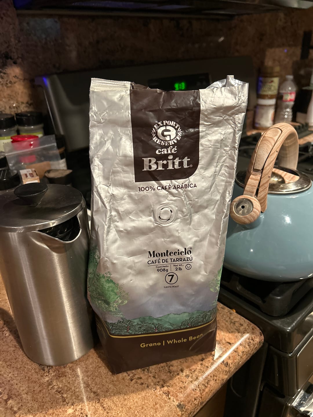 Customer photo review of COSTA RICAN MONTECIELO COFFEE FROM TARRAZÚ 2LB