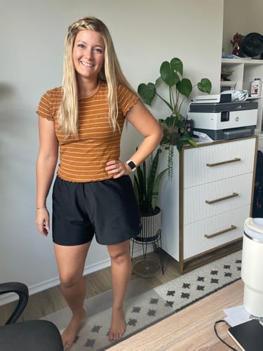 Customer photo review of salty shorts