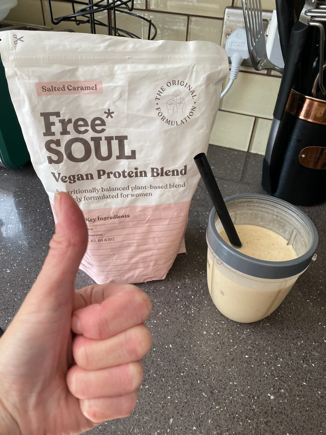 Customer photo review of Vegan Protein Blend
