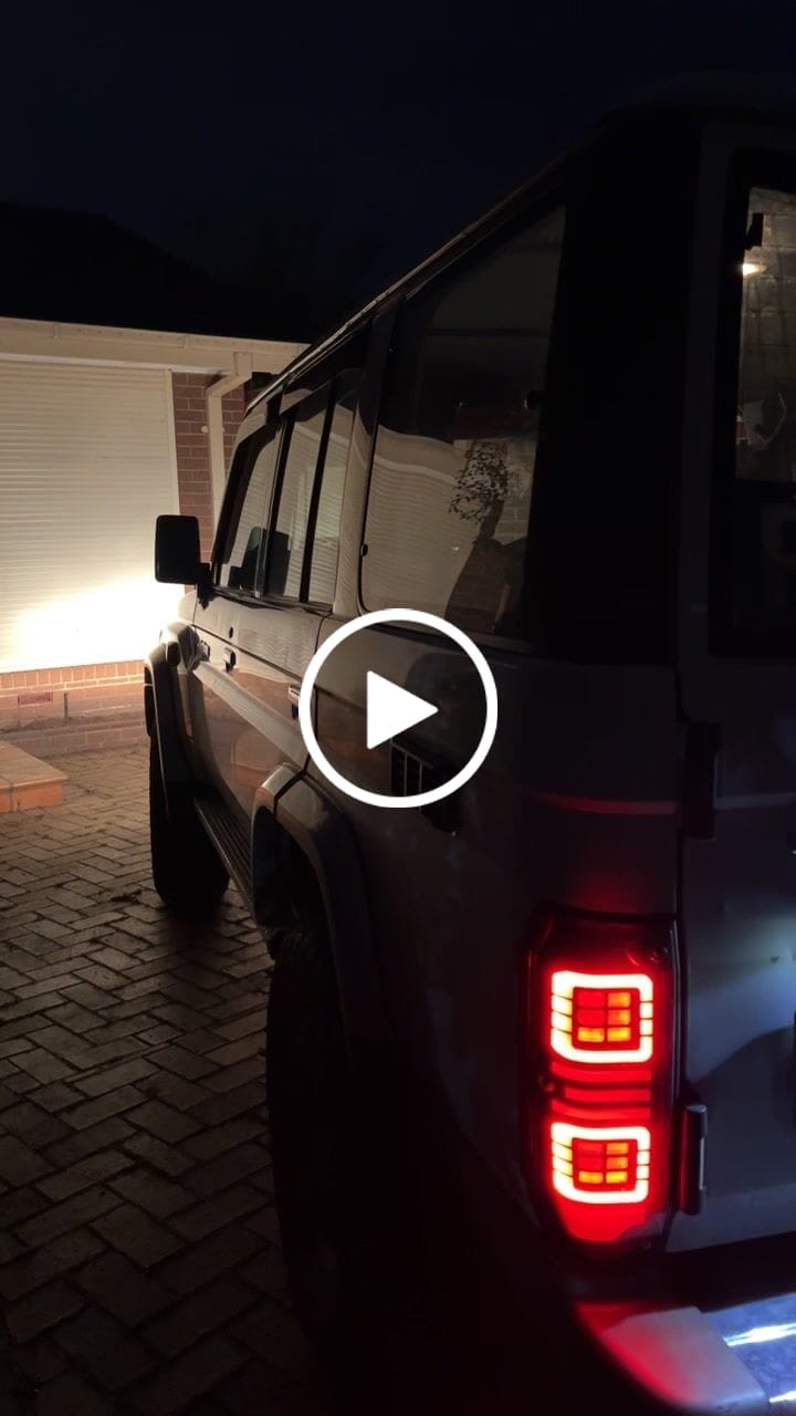 Customer video review of Toyota LandCruiser 76 series tail lights 2007-2023
