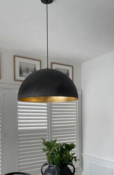Customer photo review of 1-Light Industrial Metal Dome Pendant