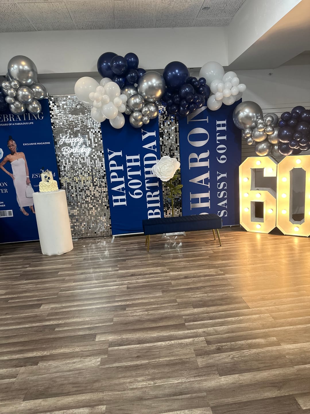Customer photo review of Rectangular Backdrop Wall Set, Birthday&Baby Shower&Wedding Party Decoration