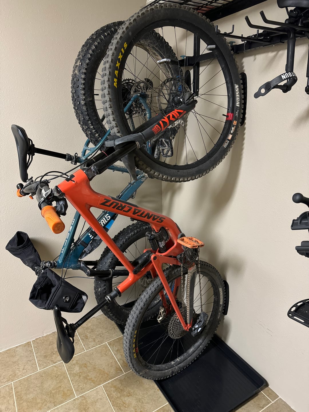 Customer photo review of Wall Protectors for Bike Rack Systems