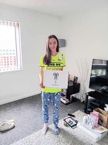 Customer photo review of Womens Mystery Football Shirt