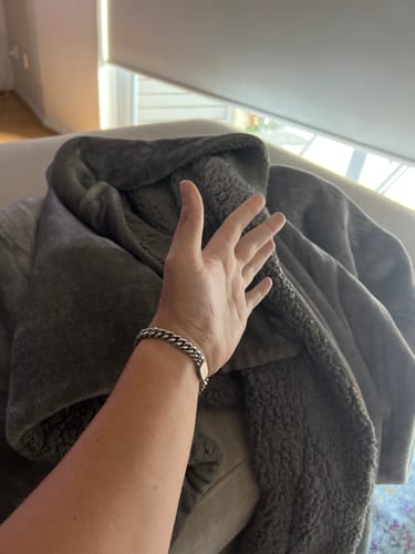 Customer photo review of Cuban Bracelet  (White Gold) 8mm