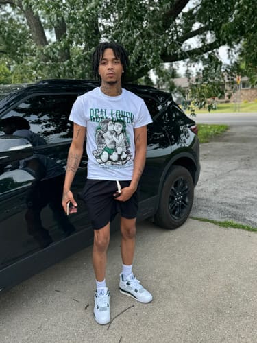 Customer photo review of Gorge Green 1s DopeSkill T-Shirt Real Lover Graphic