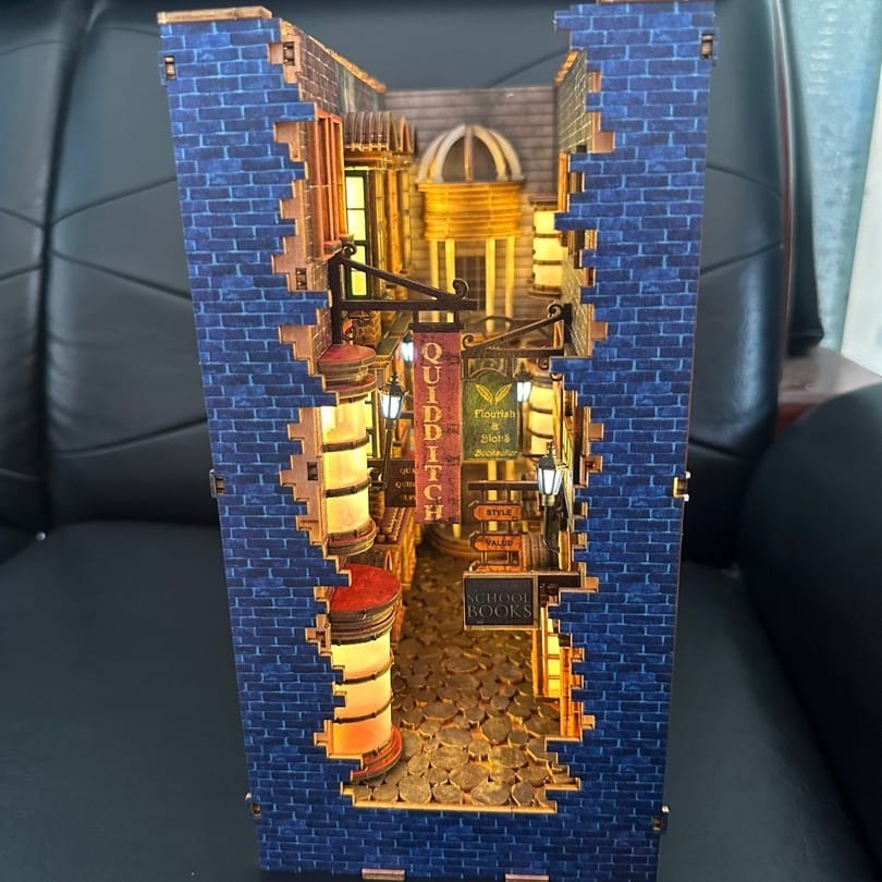 Customer photo review of Diagon Alley (3 Storey) Pre-Colored Book Nook | LKWood