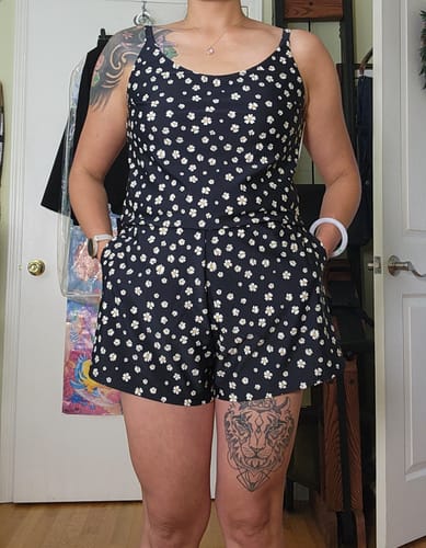 Customer photo review of rue swim romper