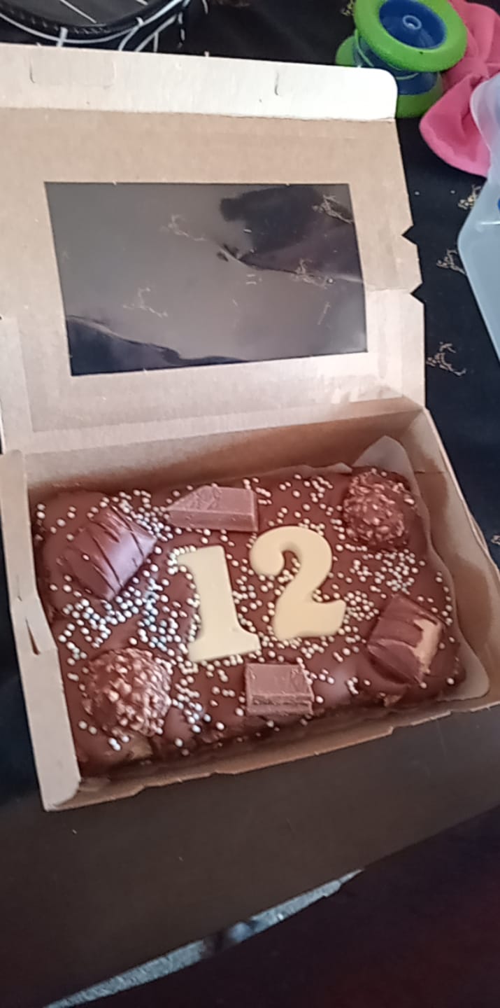 Customer photo review of Mini birthday brownie