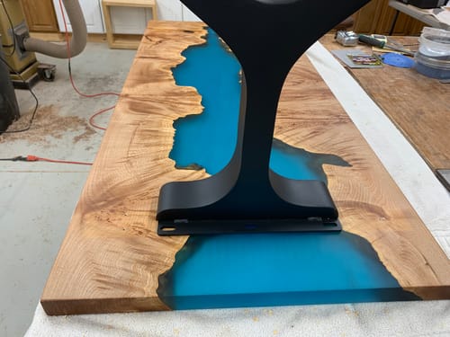 Customer photo review of Bench Legs 101 Wishbone 16H inch Mid-Century Modern Style