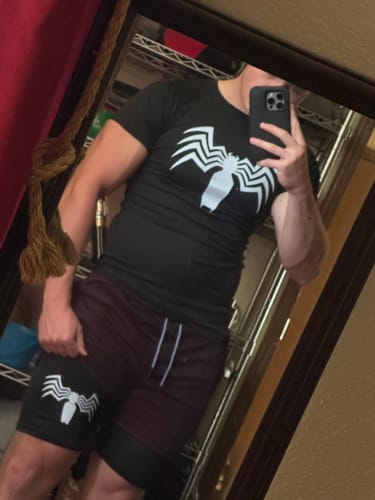 Customer photo review of Symbiote Performance Shorts