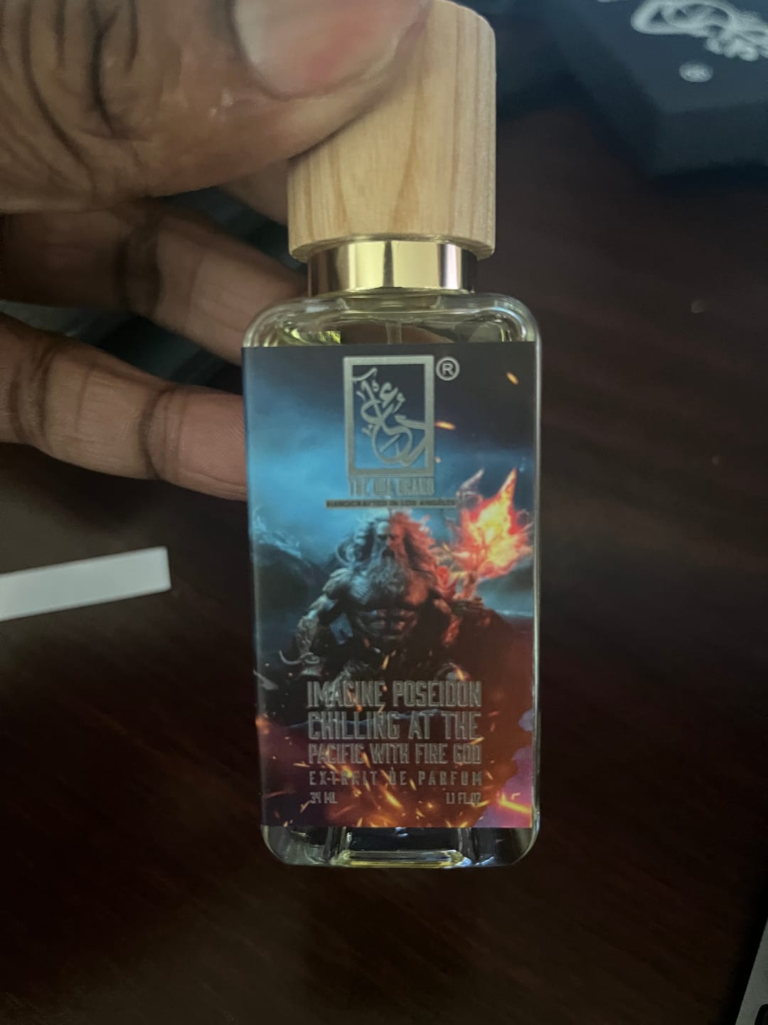 Customer photo review of Imagine Poseidon Chilling At The Pacific With Fire God