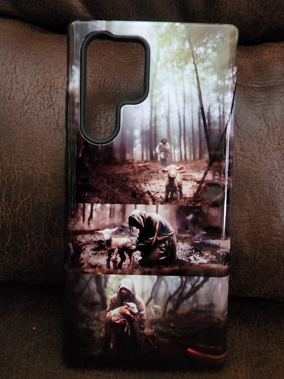 Customer photo review of (No Text) He Ran, He Rescued, He Carried Phone Case