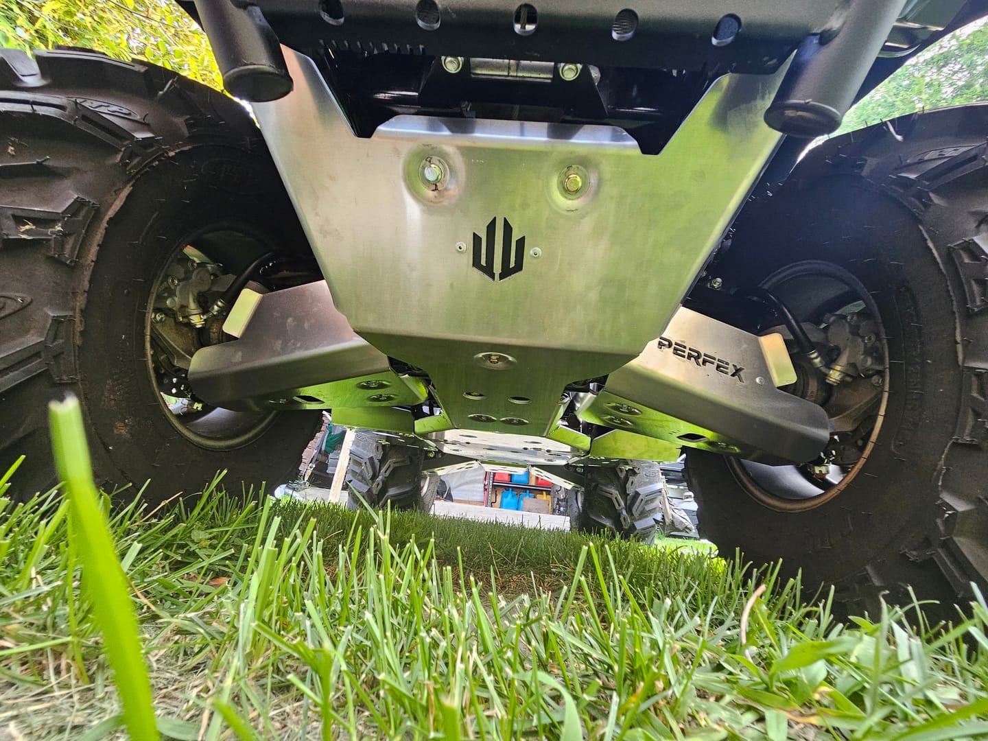 Customer photo review of Complete Aluminum Skid Plates for Kawasaki Brute Force 750i