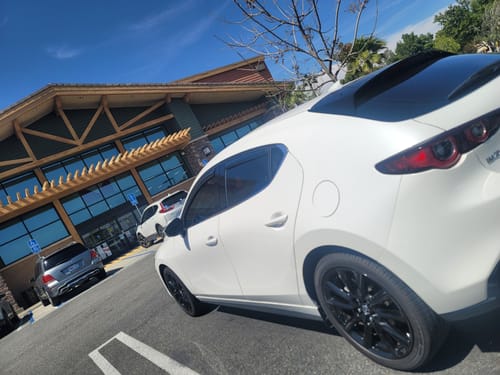 Customer photo review of Fit 2019-2024 Mazda3 Hatchback In-Channel Vent Window Visors Rain Sun Wind Guards Shade Deflectors