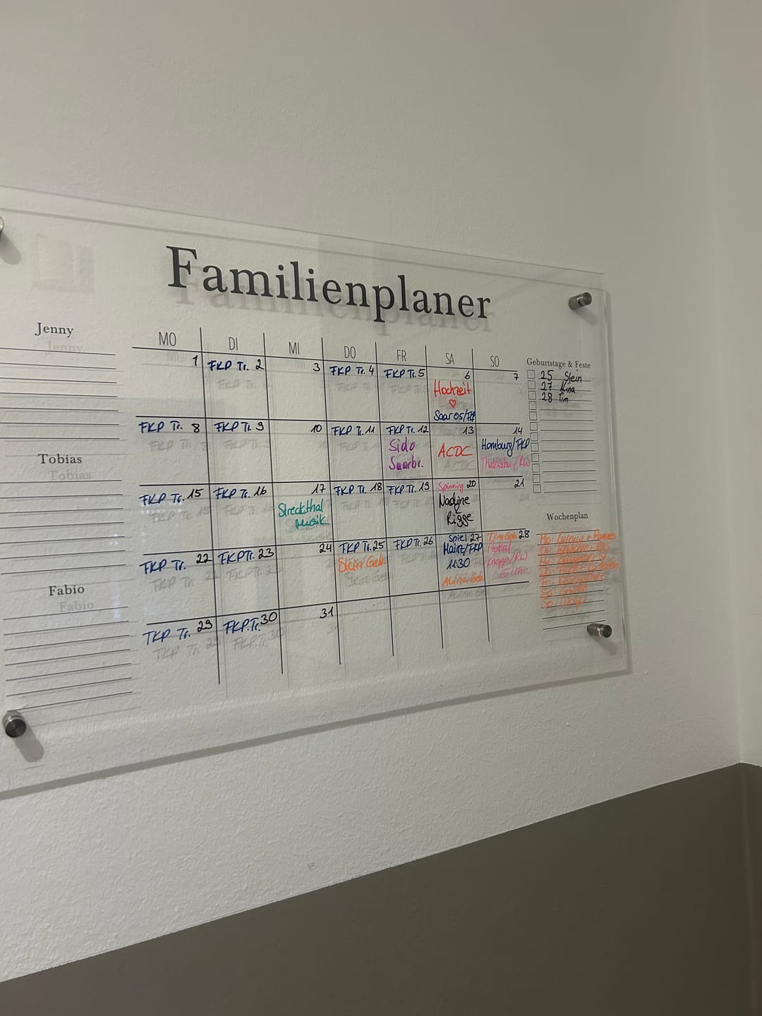Customer photo review of 3-Namen Familienplaner