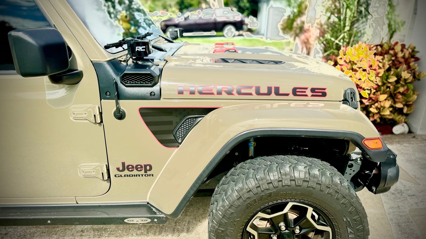 Customer photo review of Premium Fender Vent Decal Set | Black Flag - fits Wrangler JL & Gladiator JT
