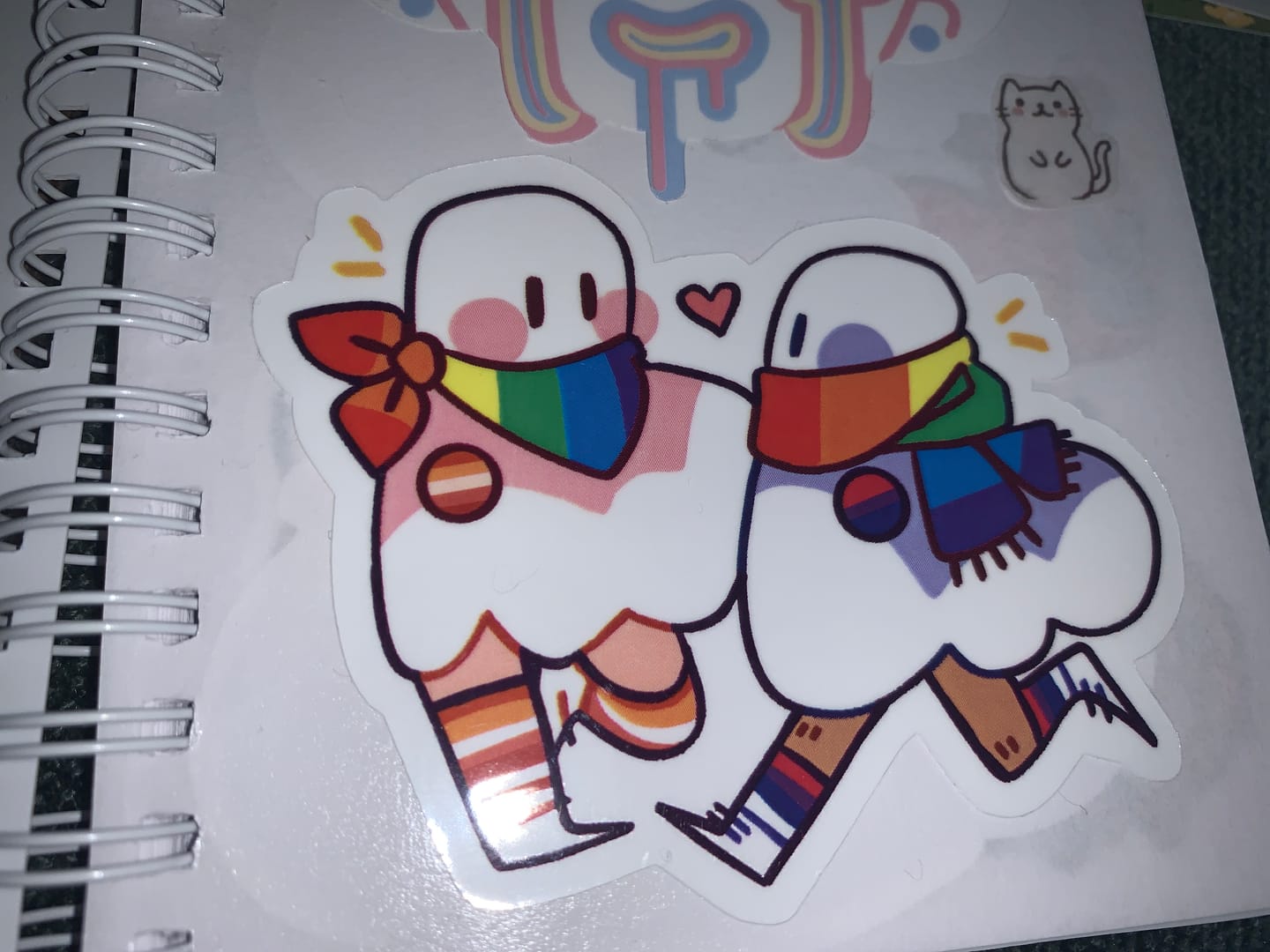 Customer photo review of Pride Parade Ghost Stickers!
