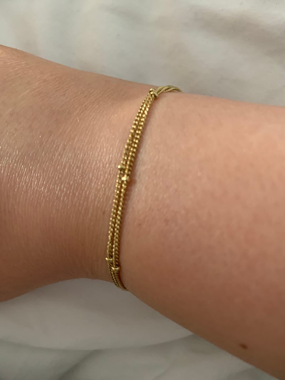 Customer photo review of Double Beaded Bracelet